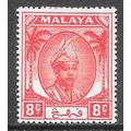 PAHANG MALAYA 1950 KG6 8c SG59 59 SG SCARLET MI...