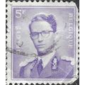 BELGIUM, King Baudouin, violet 1957, 5F, #5