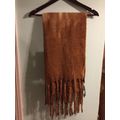 Steve Madden Tie-Dyed Scarf Tan One Size 20'x80"