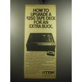 1974 TDK ED Cassette Tape Ad - How to upgrade a $250 tape deck for an extra buck