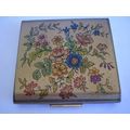 Art Deco Zenette Square Floral Spray Gold-tone ...