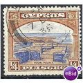 Cyprus 1934 SG133 1/4pi Ultramarine & Orange-Br...