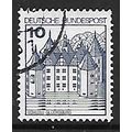 GERMANY 1977 GERMAN CASTLES 10pf BLUE GLUCKSBUR...