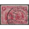 Rhodesia 1910 SG124 1d Carmine-Lake Fine Used .