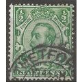 1912 SG346 1/2d Green Wmk Royal Cypher Simple F...