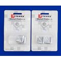 4 (2 PAIRS) TILE TRIM CORNERS 7mm DEPTH, METAL ...