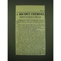 1902 Postum Food Coffee Ad - A Doctor's Experie...