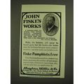 1903 Houghton, Mifflin & Co. Ad - John Fiske's ...