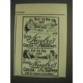 1903 Huyler's Cocoa Ad - Start the Day Right