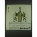 1967 King George IV Scotch Ad - All Over the World