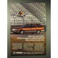 1986 Mercury Sable Wagon Ad - A Great Road Car