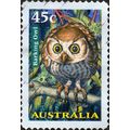 AUSTRALIA, BIRDS, Barking Owl, 1997, 45c