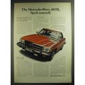 1974 Mercedes-Benz 450SL Car Advertisement - Sp...