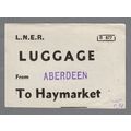 LONDON & NORTH EASTERN RAILWAY LUGGAGE LABEL - ...