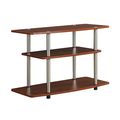 Modern Wood and Metal TV Stand in Cherry Brown ...