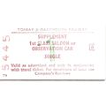Torbay & Dartmouth Rly. Edmondson Supplement Ti...