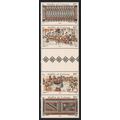 Wallis and Futuna Tapas strip of 4v+label 2006 ...