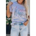 Gray Letter Mama Quadruple Shadows Graphic Tee