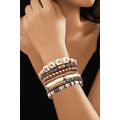 Gray MAMA Beaded Multi Layered Bracelet