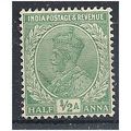 India 1934 SG232 1/2a Green Mounted Mint .