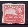 MALTA 1943 SG 221b 2d SCARLET M /MINT#1