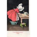 1910 Valentine's PC The Little Housewife Friday...