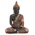 Buddha im Lotussitz, Deko- Figur, H 28 cm Skulp...