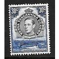 KENYA UGANDA & TANGANYIKA 1942 30c BLACK AND VI...