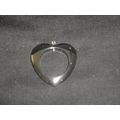 Unique black hematite heart drop pendant & leat...