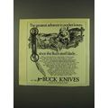 1973 Buck Knives Ad - The Greatest Advance