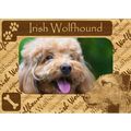 Irish Wolfhound w Paws Engraved Wood Picture Fr...