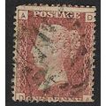 GB 1858 QUEEN VICTORIA 1d RED PLATE 145 OF USED...