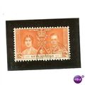 Seychelles KGVI 1937 Coronation 12c Orange Used...