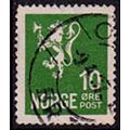 Norway 1926 Lion 10ore Used Stamp