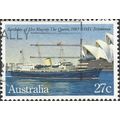 AUSTRALIA, SHIP, HMY Britannia, blue 1983, 27c