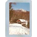 NH Franconia Notch Covered Bridge Postcard Flum...
