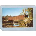 NH Dover Covered Bridge Postcard County Farm Br...