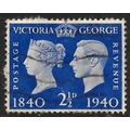 1940 Queen Victoria and King George VI - 2½d Us...