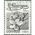 NICARAGUA, FLOWER, Achiote, greyscale 1985, $5