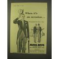 1954 Moss Bros Morning Suits Ad - It's An Occasion