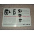 1959 Bolex D-8L, B-8L, C-8SL, B-8SL Movie Camera Ad!!