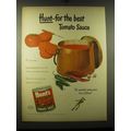 1948 Hunt's Tomato Sauce Ad - Hunt - for the best Tomato Sauce