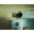 Vintage Cat Pin / Brooch Black Body Gold Tone