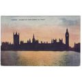 1924 LONDON ~ HOUSES OF PARLIAMENT BY NIGHT - P...