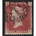 GB 1858 QUEEN VICTORIA 1d RED PLATE 92 OF USED ...