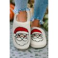 White Christmas Santa Clause Graphic Plush Slip...