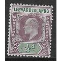 LEEWARD ISLAND 1902 EDVII WATERMARK CROWN CA ½d...