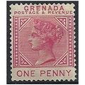 Grenada 1887 SG40 1d Carmine Mounted Mint...