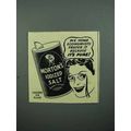 1940 Morton's Iodized Salt Ad - It's Pure