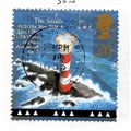 GB 1998 LIGHTHOUSES THE SMALLS ROCKS SEA RED WHITE STRIPED 26p USED DATED COPY